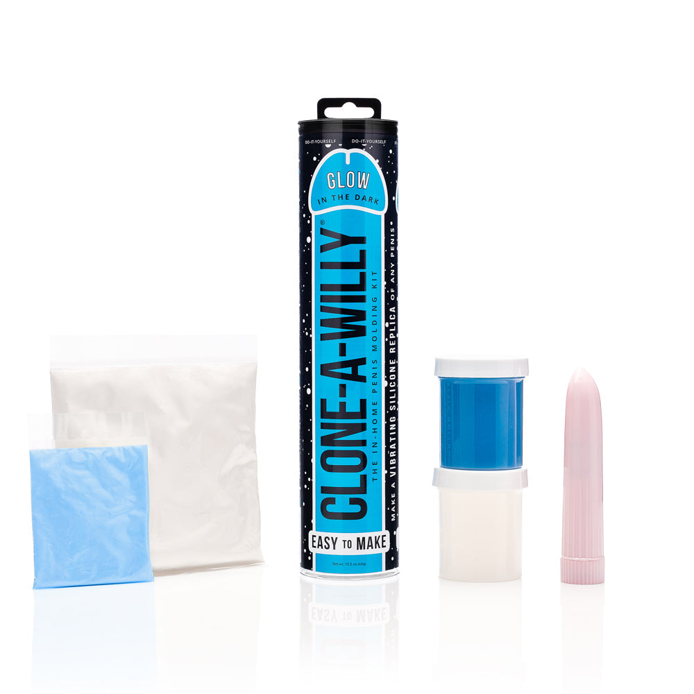 Clone-A-Willy DIY Vibrating Dildo Kit Glow-in-the-Dark Blue
