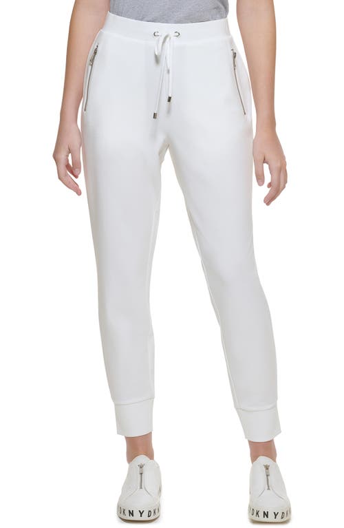 DKNY Zip Pocket Joggers in Ivory at Nordstrom Size Medium