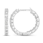 2.04 Carat Genuine Lab Grown Diamond 14K White Gold Earrings