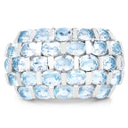 5.51 Carat Genuine Blue Topaz .925 Sterling Silver Ring