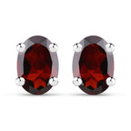 1.70 Carat Genuine Garnet .925 Sterling Silver Earrings