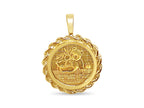 Fancy Solid White/Yellow/Rose Gold Handmade Coin Pendant , Chinese Panda Bear Coin ,
