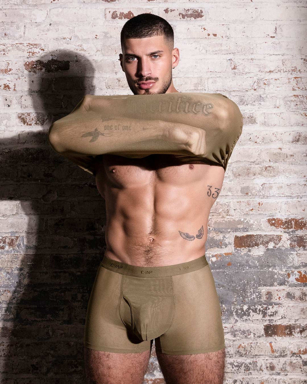 Sheer Boxer Brief Dark Nude