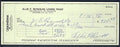 Allie Reynolds New York Yankees Autographed/Signed Check 122101