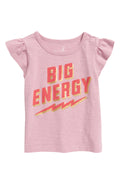 Kids Nikola Tesla Big Energy Flutter Sleeve Top - Violet