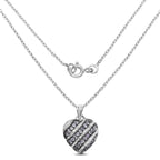 1.30 Carat Genuine Tanzanite and White Topaz .925 Sterling Silver Pendant