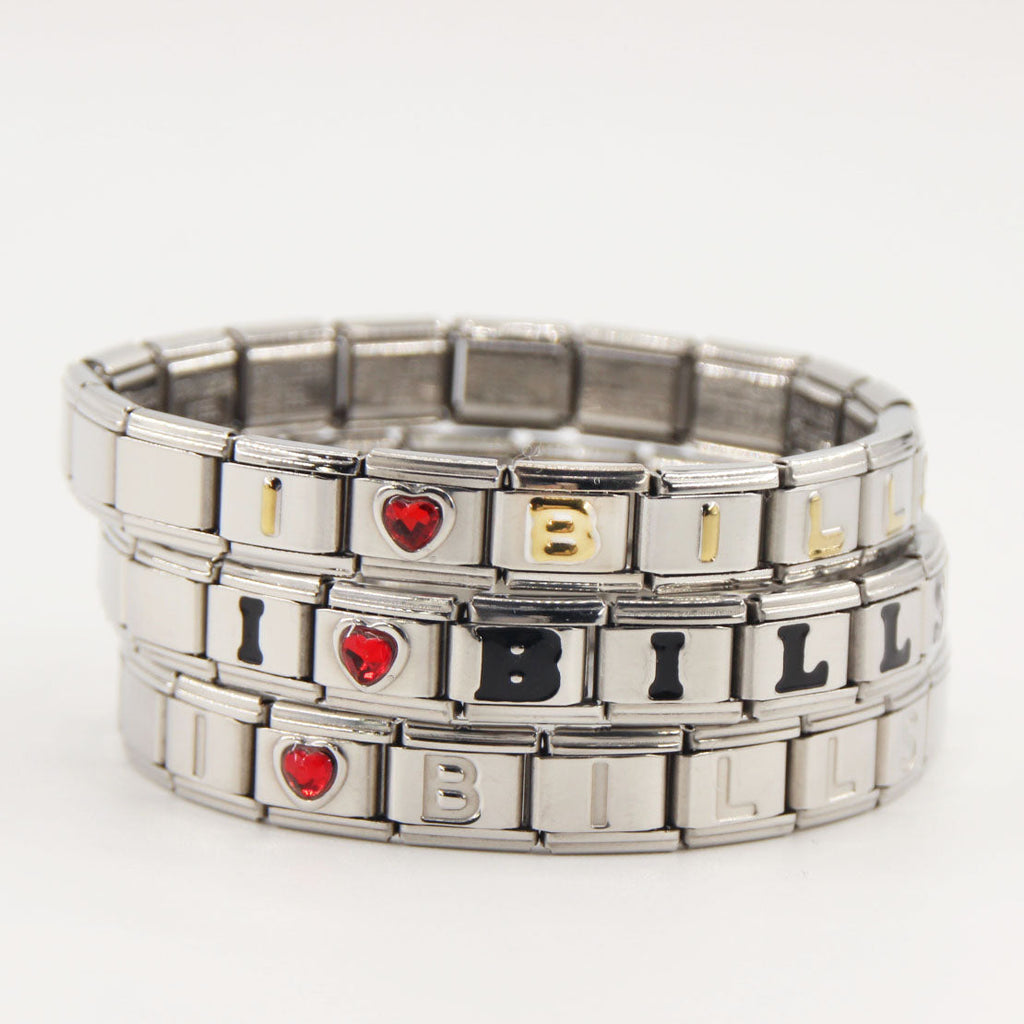 Buffalo Bills Italian Charm Bracelet – Perfect Fan Gift for Birthday, Christmas, Valentine’s Day & Game Day