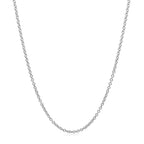 14k White Gold Round Cable Link Chain 1.5mm