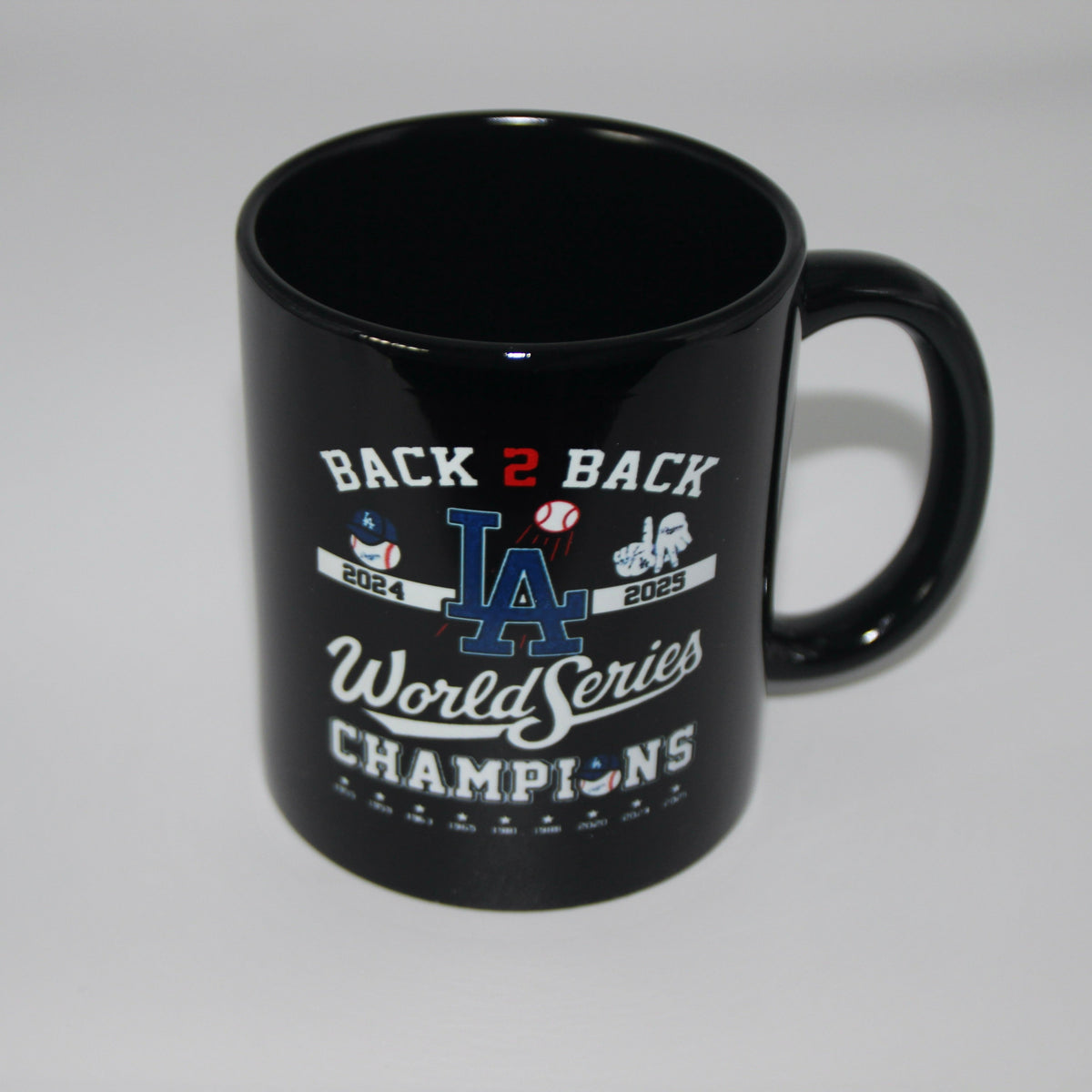 Los Angeles Dodgers Back-to-Back Champions Mug – World Series Ceramic Coffee Cup, Fan Collectible Gift