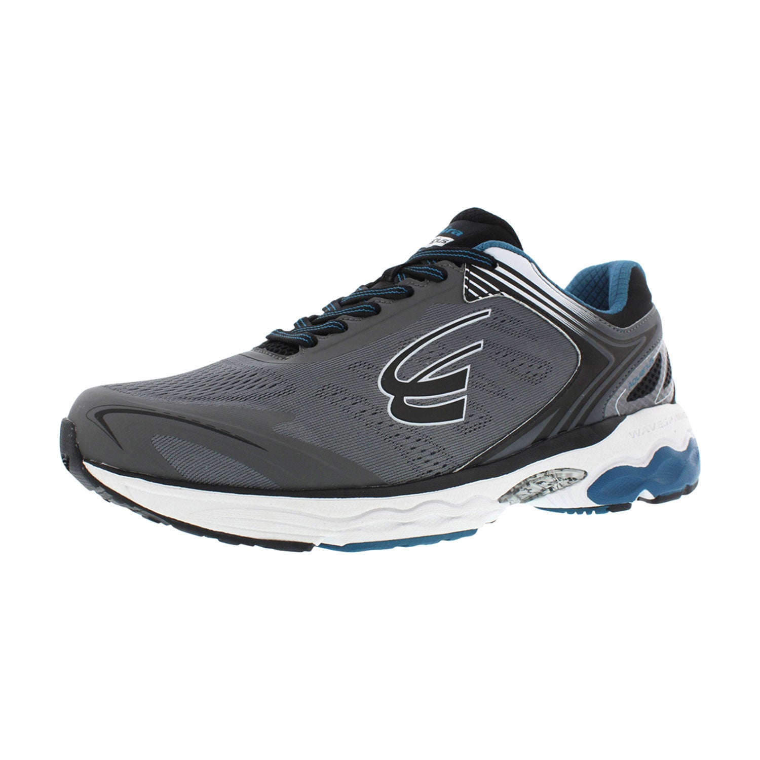 Aquarius Sneaker // Regular Width // Charcoal + Blue