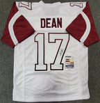 Horn Lake Eagles Nakobe Dean Autographed Signed Jersey Jsa Coa