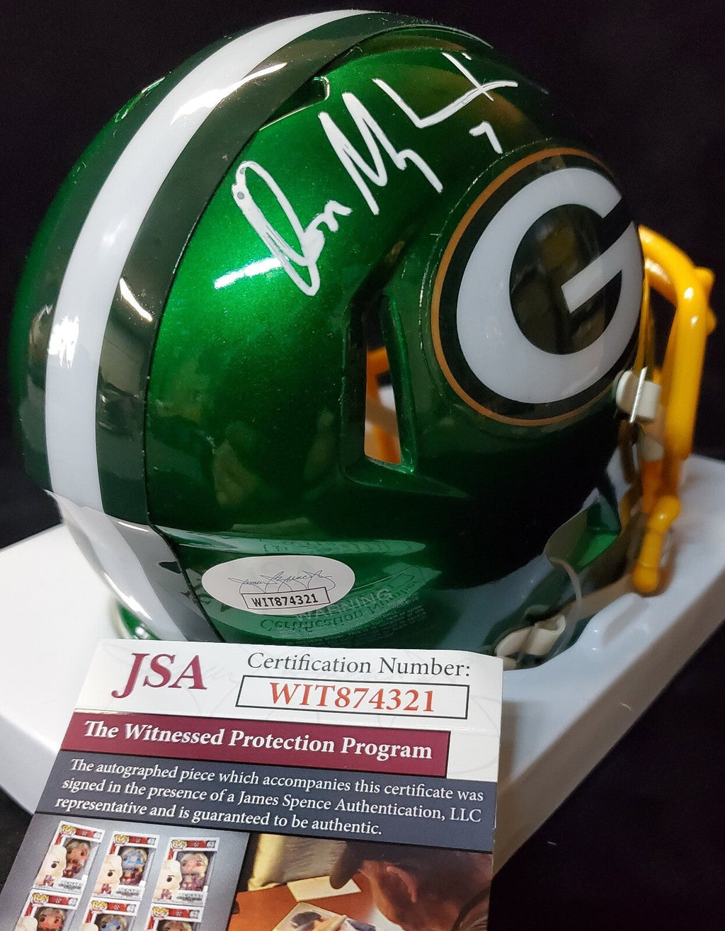 Don Majkowski Autographed Green Bay Packers Flash Mini Helmet Jsa Coa
