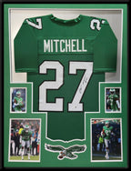 Framed Philadelphia Eagles Quinyon Mitchell Autographed Signed Jersey Jsa Coa