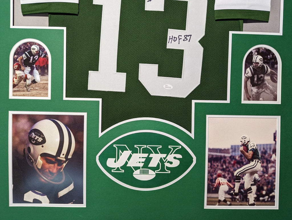 Framed New York Jets Don Maynard Autographed Signed Inscribed Jersey Jsa Coa