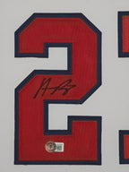 Framed Atlanta Braves Austin Riley Autographed Jersey Beckett Hologram