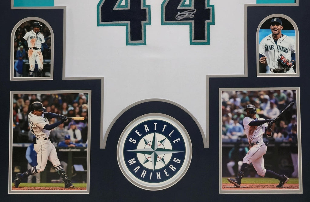 Framed Seattle Mariners Julio Rodriguez Autographed Signed Jersey Jsa Coa