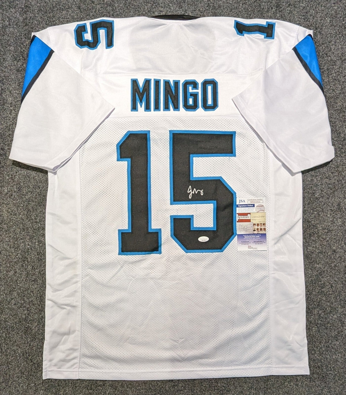 Carolina Panthers Jonathan Mingo Autographed Signed Jersey Jsa  Coa