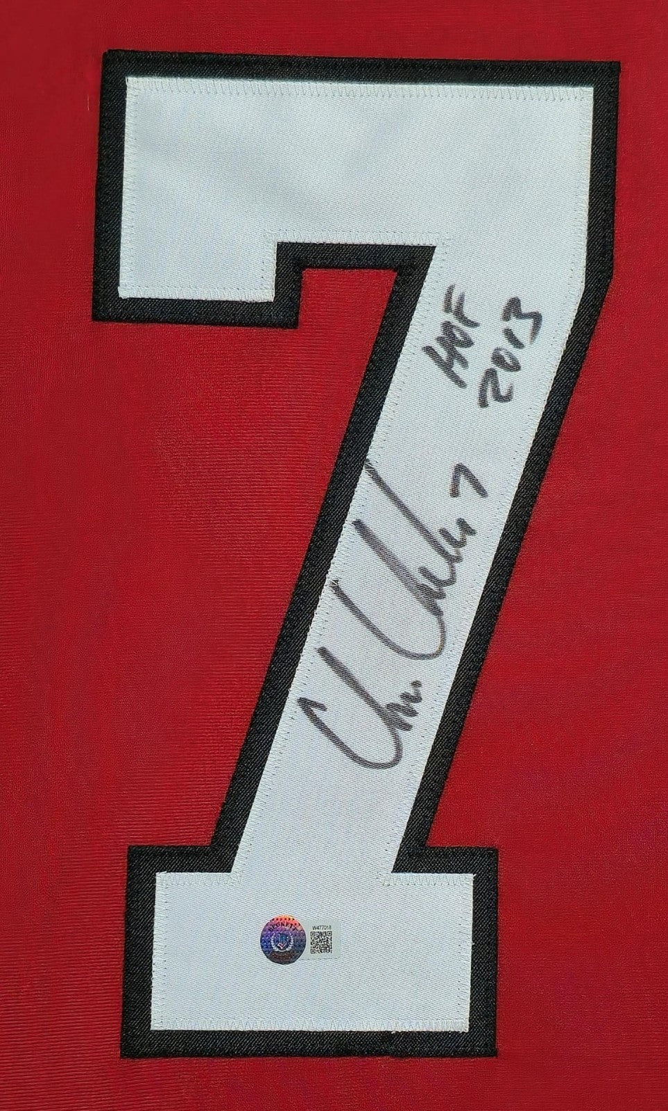 Framed Chicago Blackhawks Chris Chelios Autographed Inscribed Jersey Beckett Coa