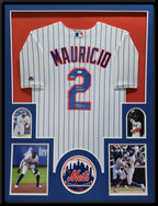 Framed New York Mets Ronny Mauricio Autographed Signed Jersey Jsa Coa