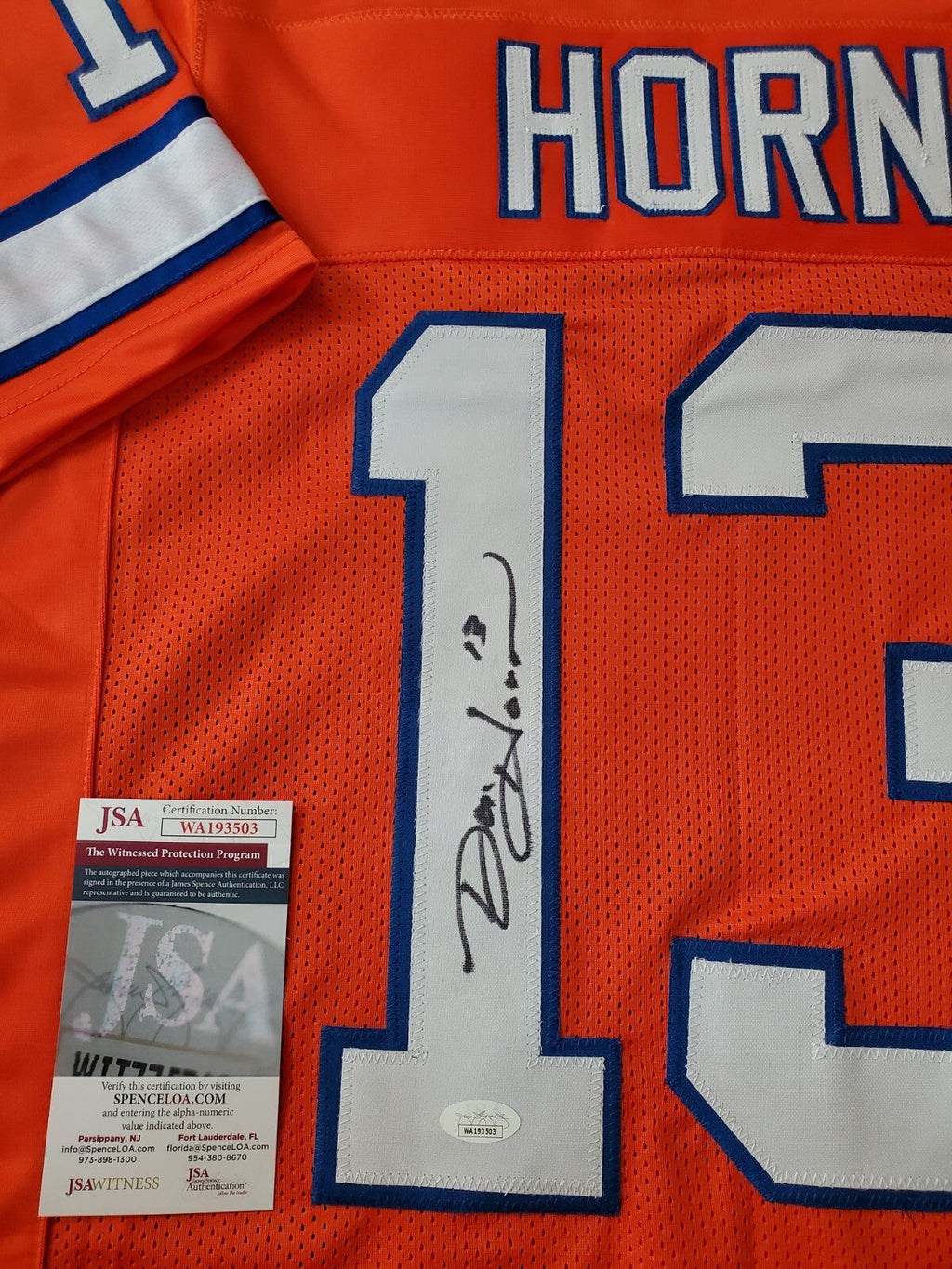 Denver Broncos Don Horn Autographed Signed Jersey Jsa Coa