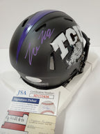 Tcu Horned Frogs Tre'von Moehrig Autographed Speed Mini Helmet Jsa Coa