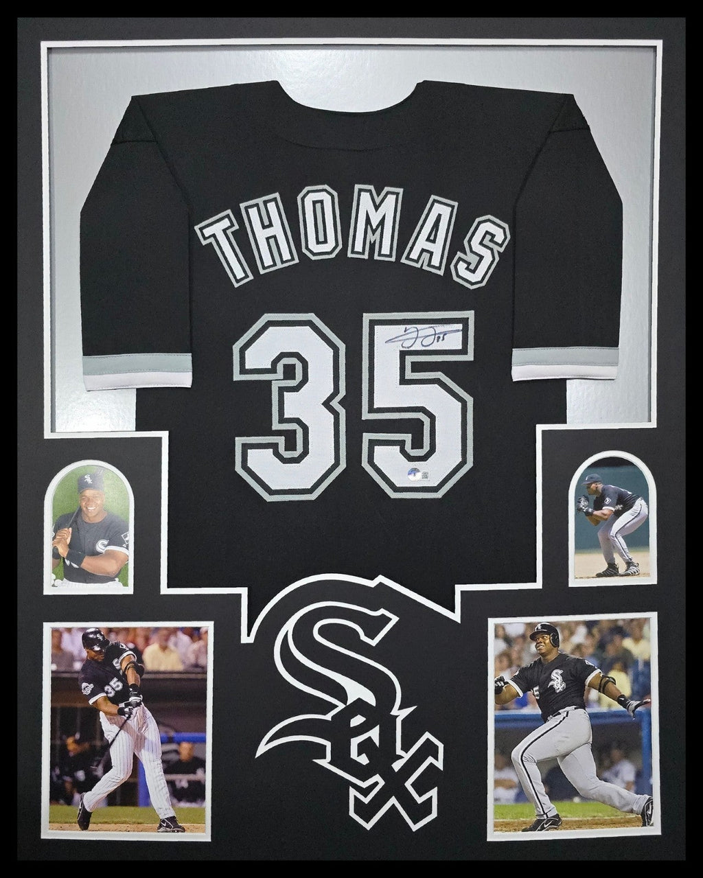 Framed Frank Thomas Autographed Signed Chicago White Sox Beckett Holo