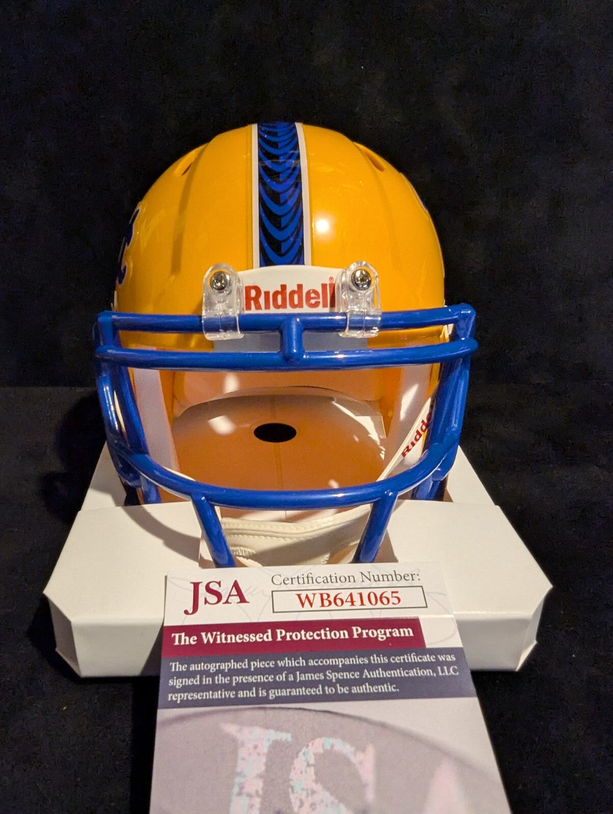 Pitt Panthers Jason Pinnock Signed Speed Mini Helmet Jsa Coa