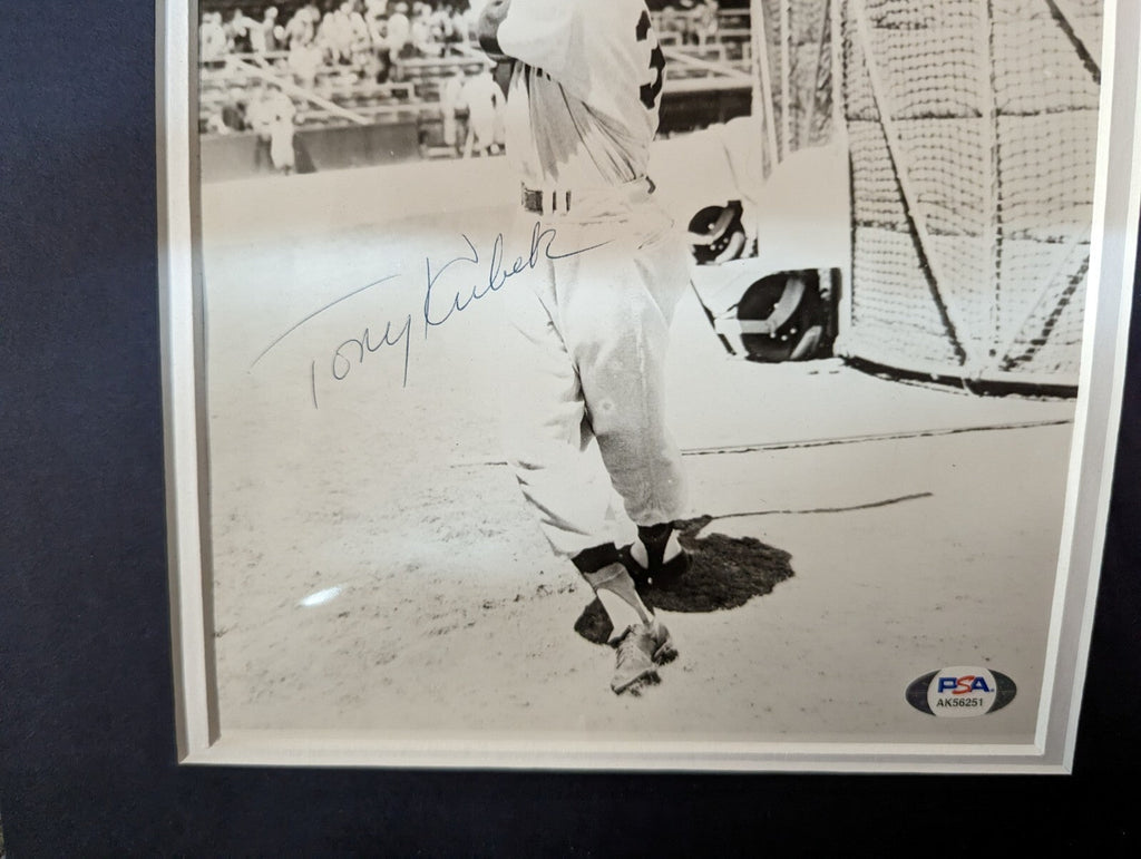 Framed New York Yankees Tony Kubek Jersey Display With Signed 8X10