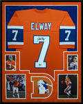 Framed In Suede Denver Broncos John Elway Autographed Signed Jersey Beckett Holo
