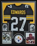 Framed Pittsburgh Steelers Glen Edwards Autographed Jersey Jsa Coa
