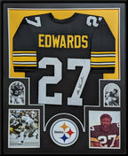 Framed Pittsburgh Steelers Glen Edwards Autographed Jersey Jsa Coa