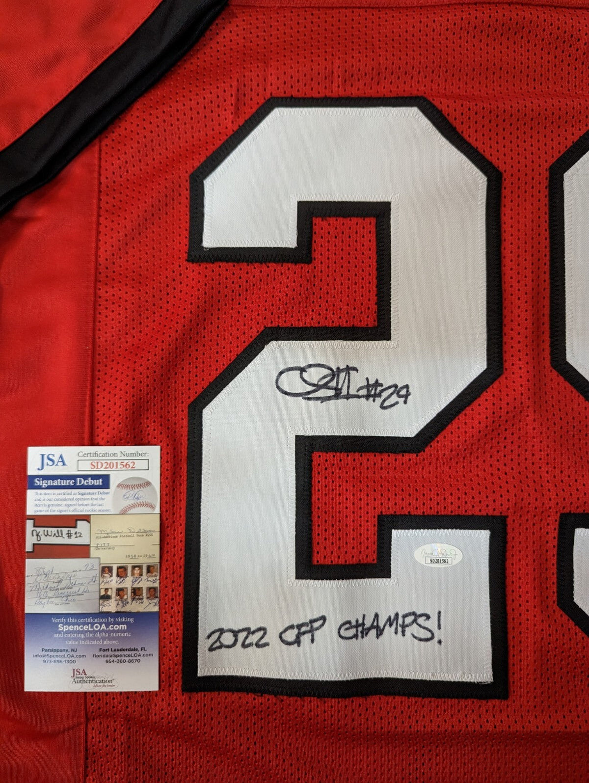 Georgia Bulldogs Christopher Smith Autographed Signed Inscribed Jersey Jsa Coa