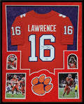 Suede Framed Clemson Tigers Trevor Lawrence Autographed  Jersey Fanatics Holo