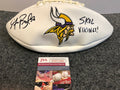 Garrett Bradbury Autographed Signed Insc Minnesota Vikings Logo Football Jsa Coa
