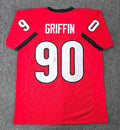 Georgia Bulldogs Elijah Griffin Autographed Signed Jersey Jsa Coa