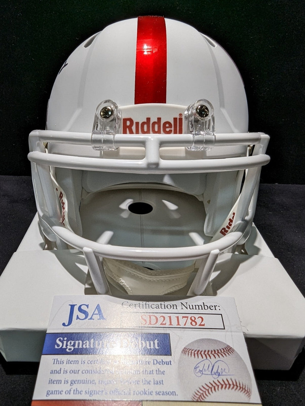 Ole Miss Rebels Jonathan Mingo Signed Speed Mini Helmet Jsa Coa