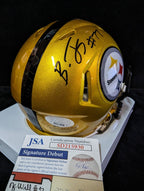 Pittsburgh Steelers Broderick Jones Autographed Flash Mini Helmet Jsa Coa