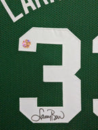Suede Framed Boston Celtics Larry Bird Autographed Signed Jersey Larry Bird Holo