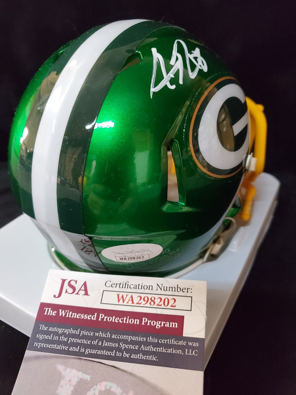 Green Bay Packers Amari Rodgers Autographed Signed Flash Mini Helmet Jsa Coa