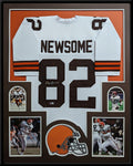 Framed Cleveland Browns Ozzie Newsome Autographed Signed Jersey Beckett Holo