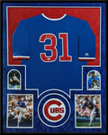 Framed Chicago Cubs Greg Maddux Autographed Signed Jersey Beckett Coa