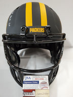 Green Bay Packers Eric Stokes Signed 2X Insc F/S Eclipse Replica Helmet Jsa Coa