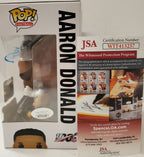 Los Angeles Rams Aaron Donald Autographed Funko Pop Jsa Coa Blue Signature
