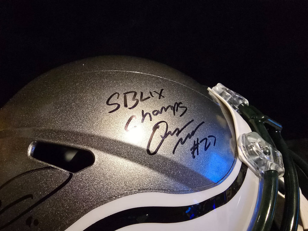 Philadelphia Eagles 3X Signed/2X Inscribed Full Size Flash Replica Helmet Jsa