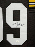 Framed Pittsburgh Steelers Levon Kirkland Autographed Signed Jersey Jsa Coa
