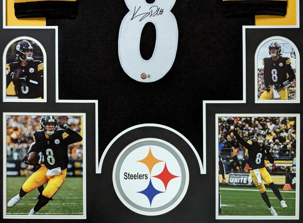 Framed Pittsburgh Steelers Kenny Pickett Autographed Signed Jersey Beckett Holo