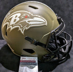Baltimore Ravens Odafe Oweh Signed Full Size Salute Replica Helmet Jsa Coa