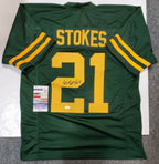 Green Bay Packers Eric Stokes Autographed Signed Jersey Jsa Coa