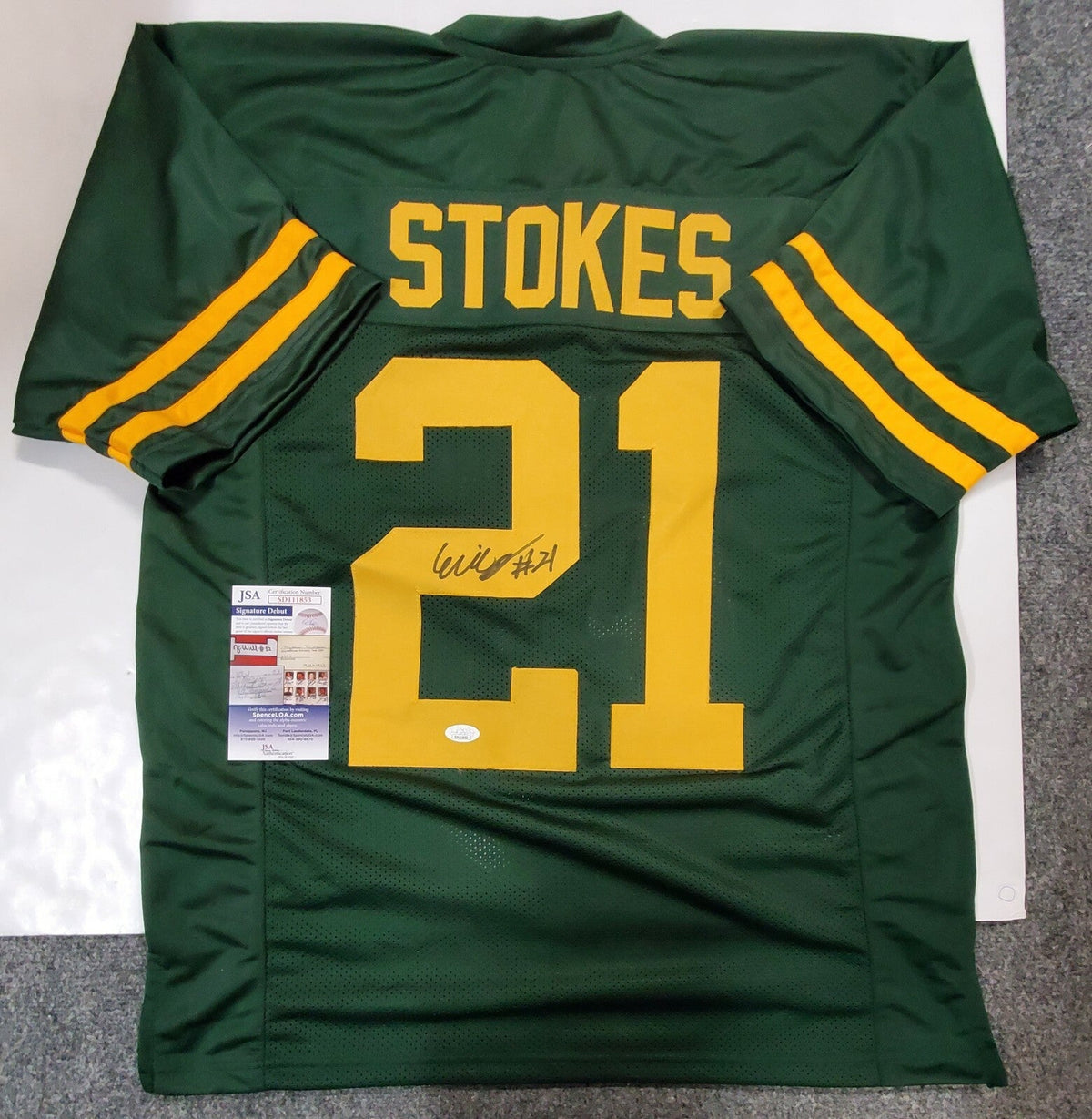 Green Bay Packers Eric Stokes Autographed Signed Jersey Jsa Coa