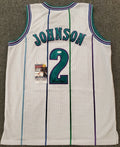 Charlotte Hornets Larry Johnson Autographed Signed Jersey Jsa Coa